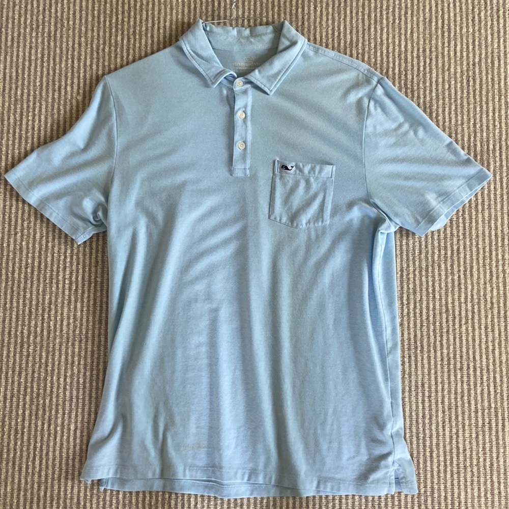 Mens vineyard vines Edgartown polo - light blue